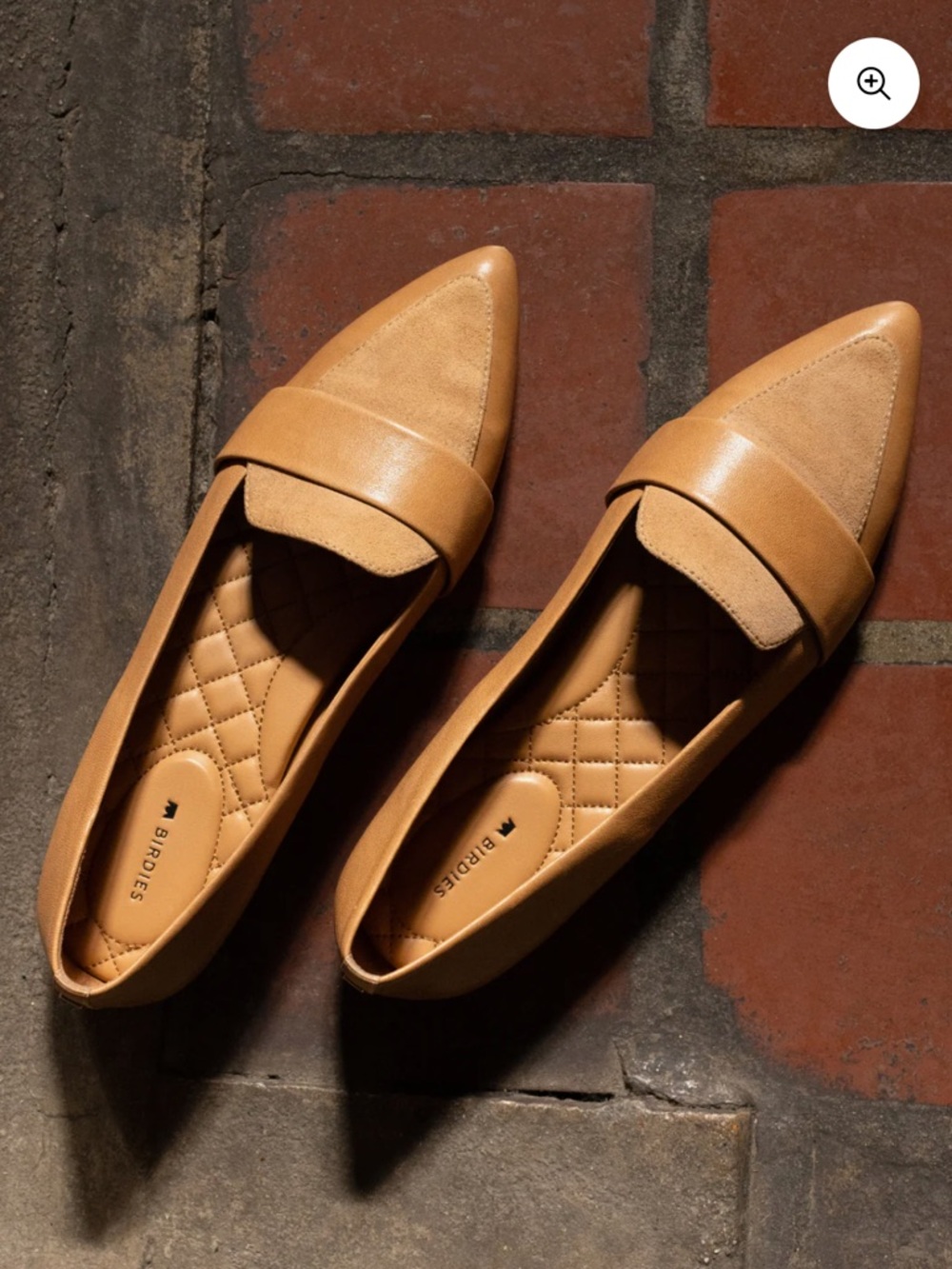 Birdies “The Sparrow Loafer” Leather Pointed Toe Cappuccino Size 7 Read!